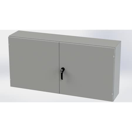 Saginaw Control & Engineering 3 Point Latch with Padlock Handle Electrical Enclosures, 30 in H, 12 in D, 60 in W, NEMA 3R, 12, 13 SCE-306012WFLP